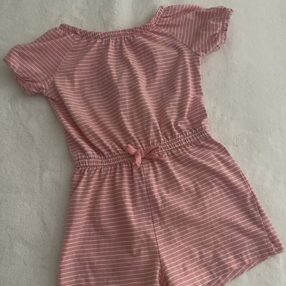 Pink Stripe Romper – Playful & Comfy – 4